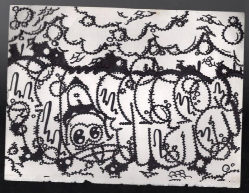 Image for Ink on paper by local  artist, from around the San Pedro area,1994