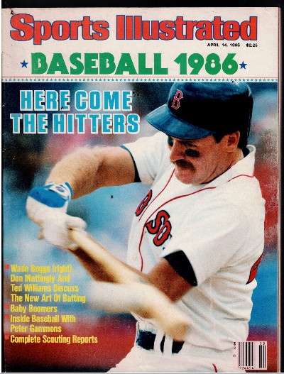 Wade Boggs Sports Illustrated Baseball April 14 1986 Boston Red Sox