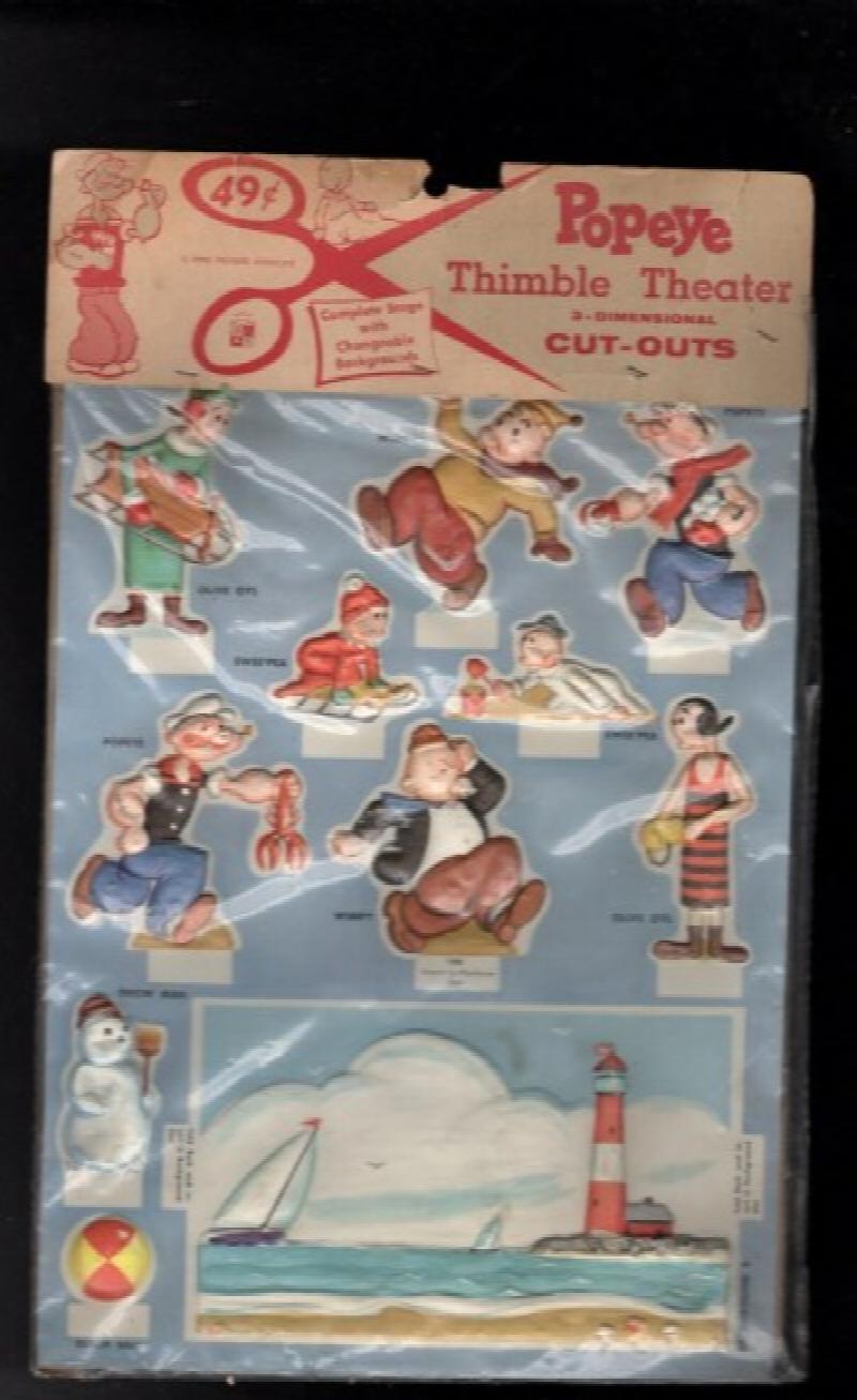 Image for Popeye Thimble Theater 3D Cut Outs Sealed Pkg