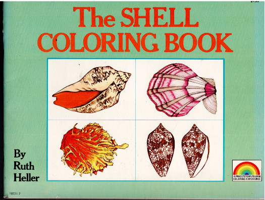 The Shell Coloring Book Ruth Heller 1974 Unused 23 Pages to Color Collectible
