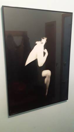 Image for Mystery woman posing film Noir style.28" X 20" in very good condition