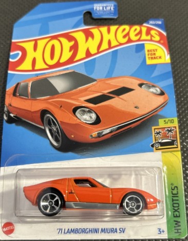 Hot Wheels '71 Lamborghini Miura SV #202 * Orange * 2022 Hot Wheels *