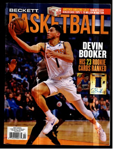 BECKETT Basketball September/ OCTOBER 2020 Price Guide Devin Booker Cover FLEER JORDAN