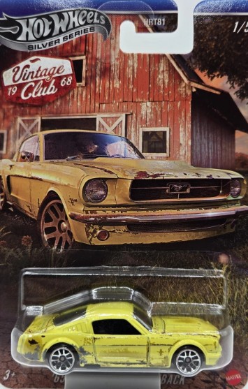 2026 Hot Wheels Silver Series Vintage Club Yellow '65 Ford Mustang 2+2 Fastback