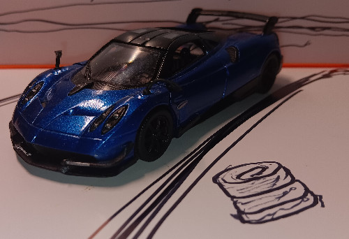 Kinsmart 1/38 Scale 2016 Pagani Huayra BC Diecast Model Toy Blue