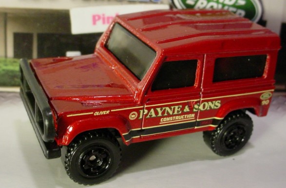 2017 Matchbox LAND ROVER 90 ninetyred;PAYNE & SONS CONSTRUCTIONLoose Matchbox