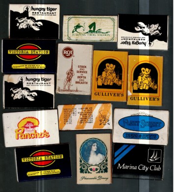 14 Matchbooks from Los Angeles based restaurants