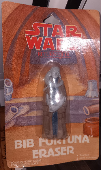 Vintage 1983 Star Wars Return of the Jedi Bib Fortuna Eraser New in Package