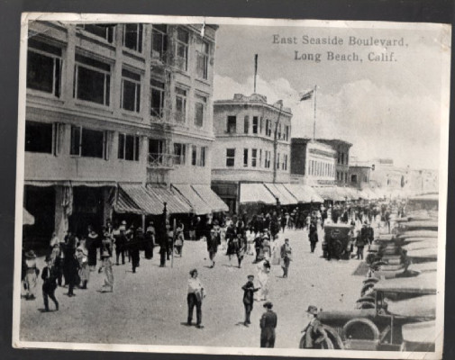 Image for east seaside boulevard, long beach, California.vintage photo 1920