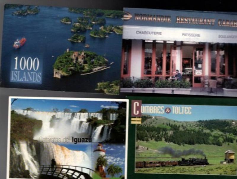 Image for 4 postcards of travel. Unwritten