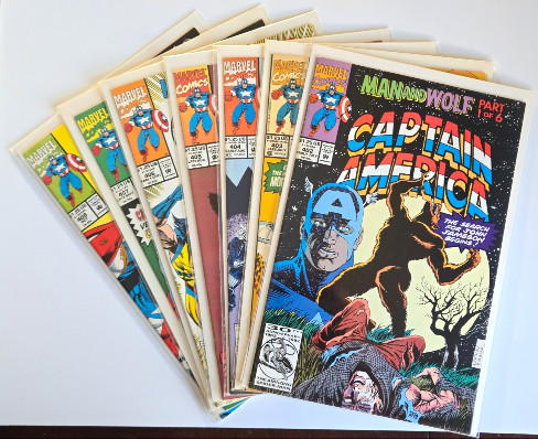 CAPTAIN AMERICA #402 403 404 405 406 407 408 FULL RUN SET LOT Capwolf Man & Wolf