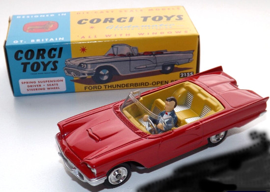 Corgi #215S FORD THUNDERBIRD OPEN SPORTS Model Club Re-issue with COA -